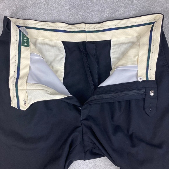 Ralph Lauren Wool Dress Pants Mens 36x32 (35x28) Black Cuffed Pleated‎ Comfort - Picture 8 of 11